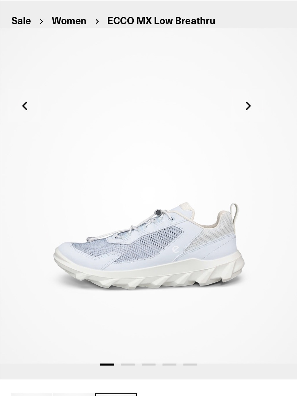 Ecco White Low-Profile Breathable Trainer